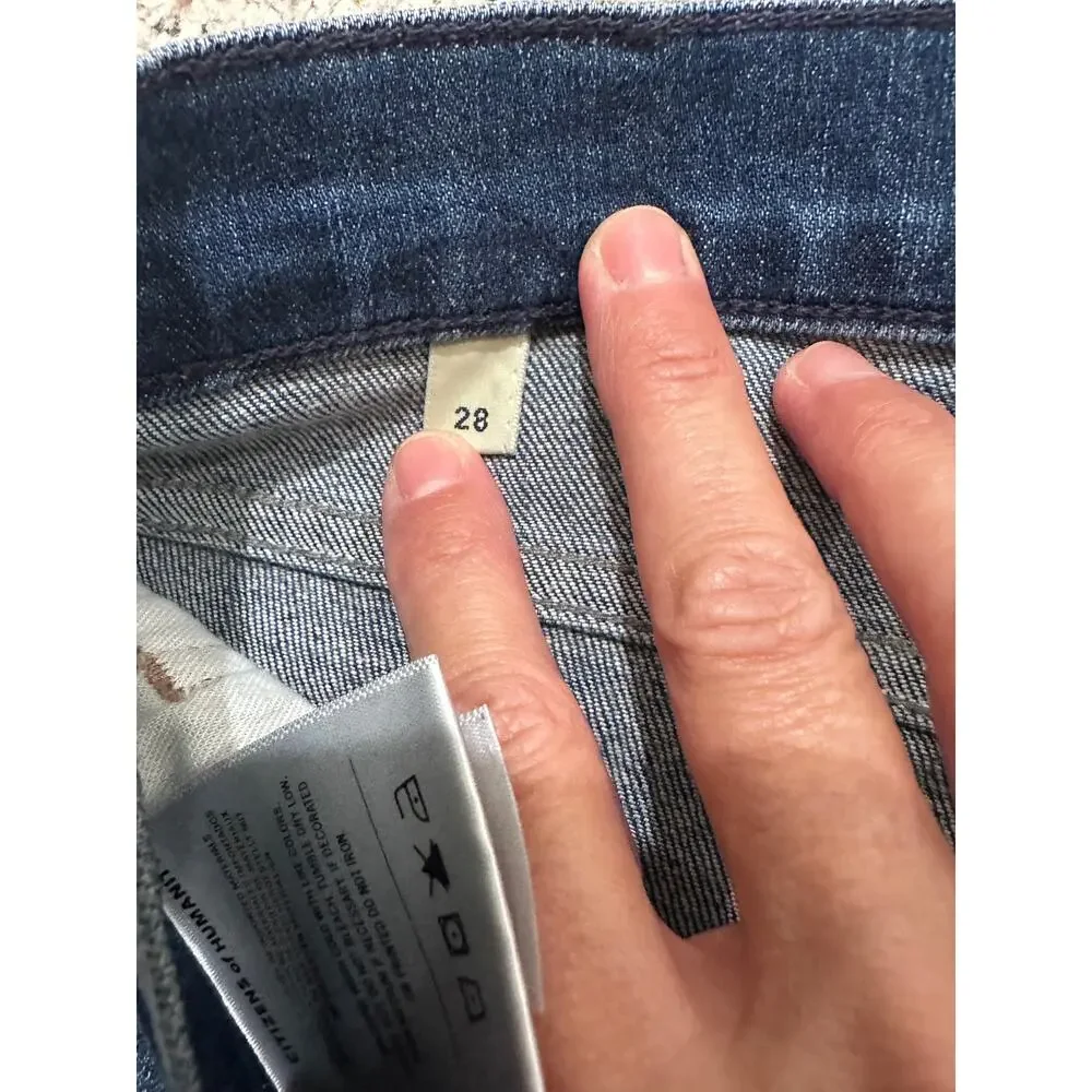 CoH Emerson Slim Boyfriend Jeans Button Fly Straight Leg Medium Wash, 28